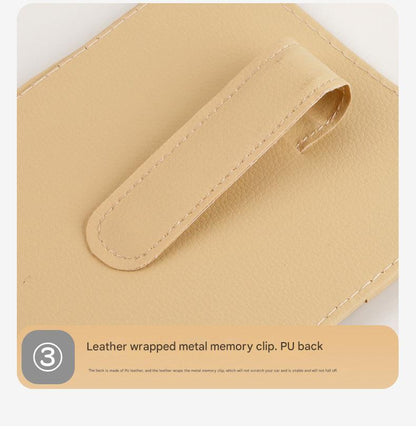 Stylish car glasses holder features