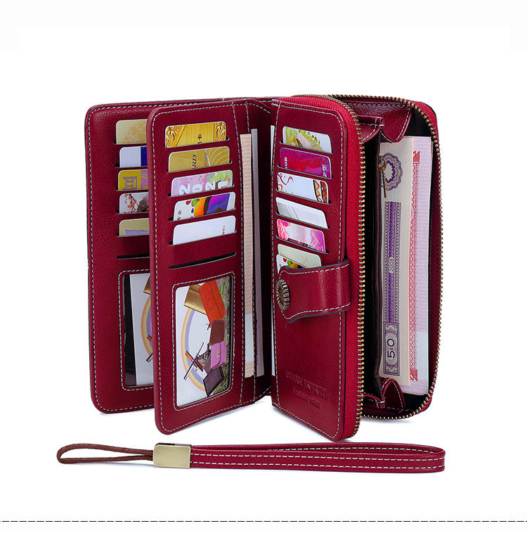 stylish pink RFID wallet
