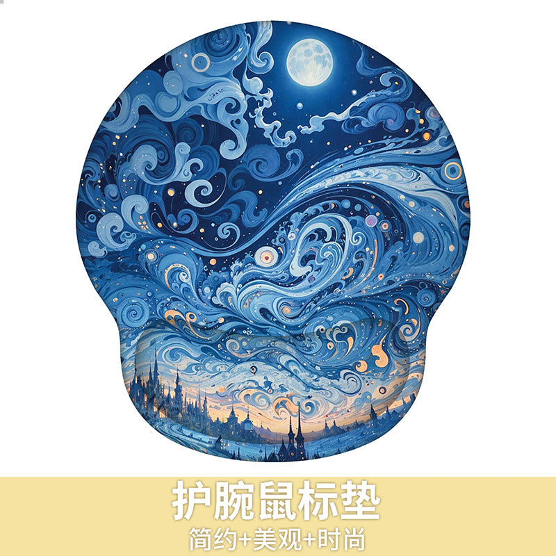 Custom Memory Foam Wrist Support Mouse Pad & Keyboard Rest for Ergonomic Comfort - Vibrant Designs