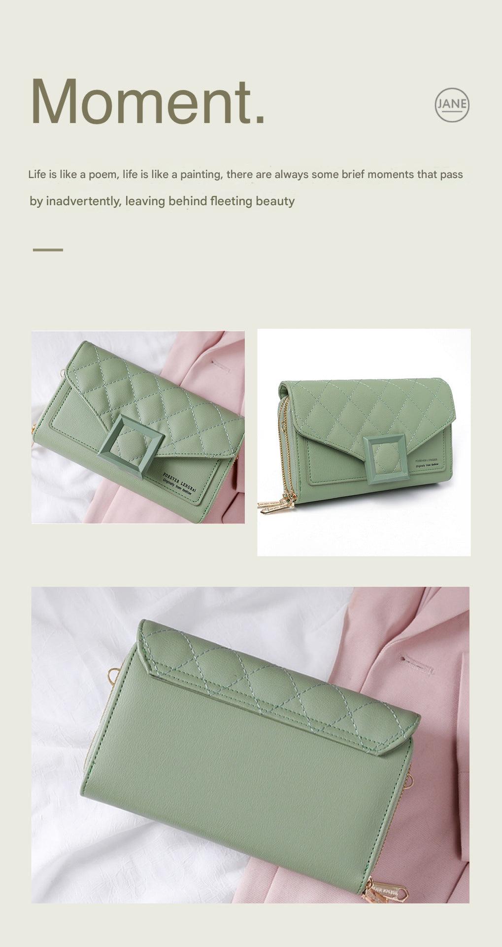 quilted mini shoulder bag green