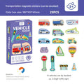 Transportation-themed Magnetic Refrigerator Stickers (Pack of 1)