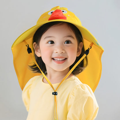 Children's yellow duck sun protection hat