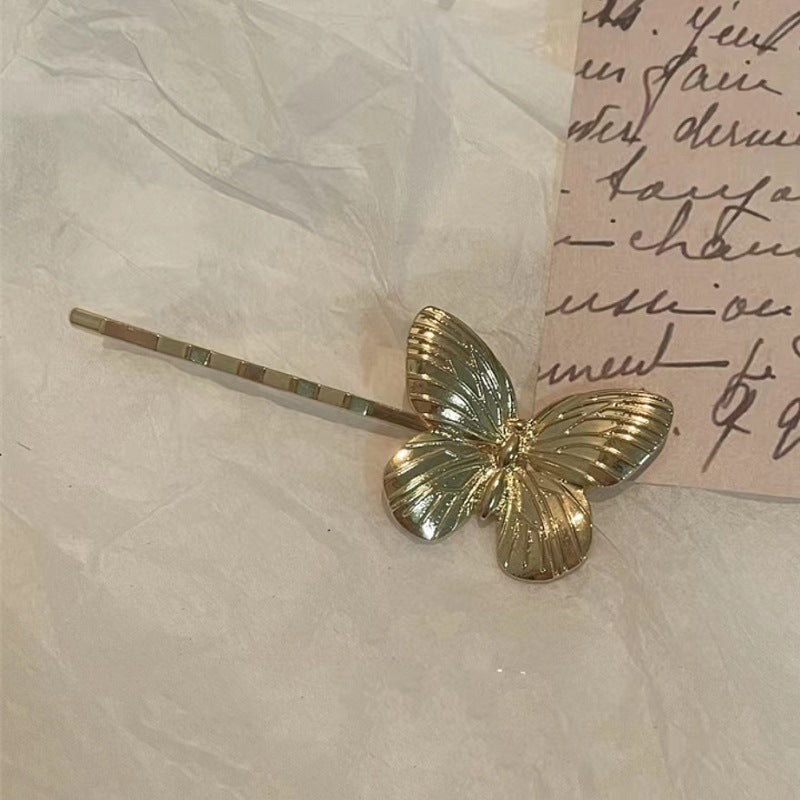 Elegant Metal Butterfly Hair Clip - Silver