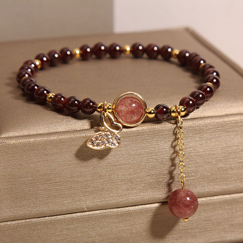 Beautiful garnet charm bracelet for gifts image 4
