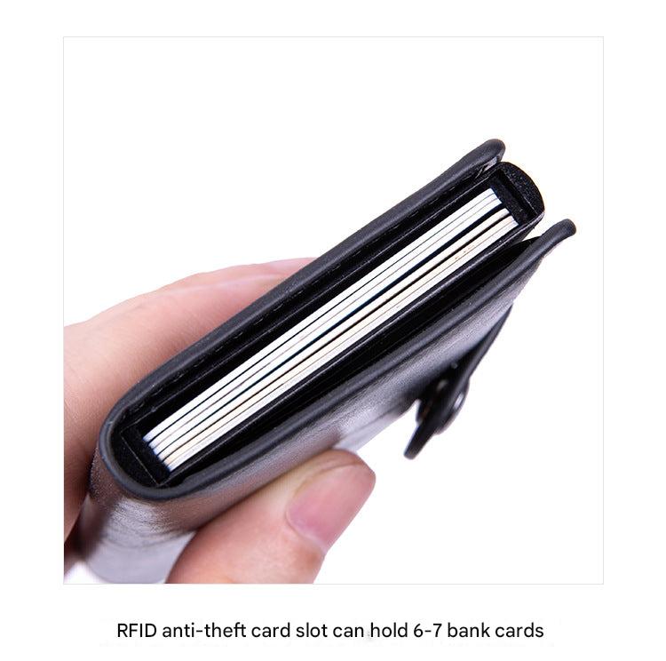 Interior view of PU card holder showing capacity