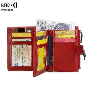 Elegant light green RFID-blocking wallet