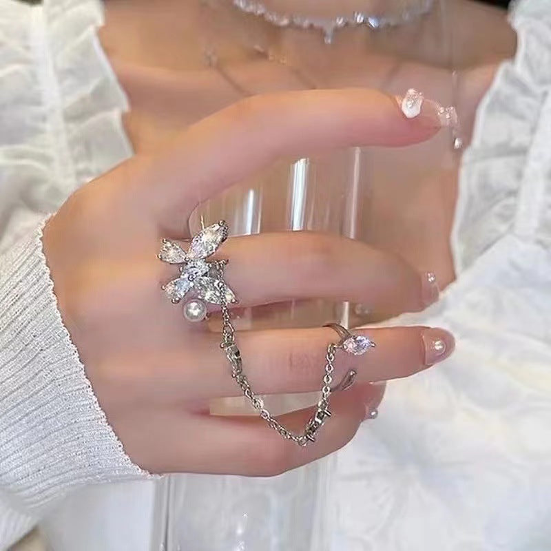 butterfly pearl necklace image 4