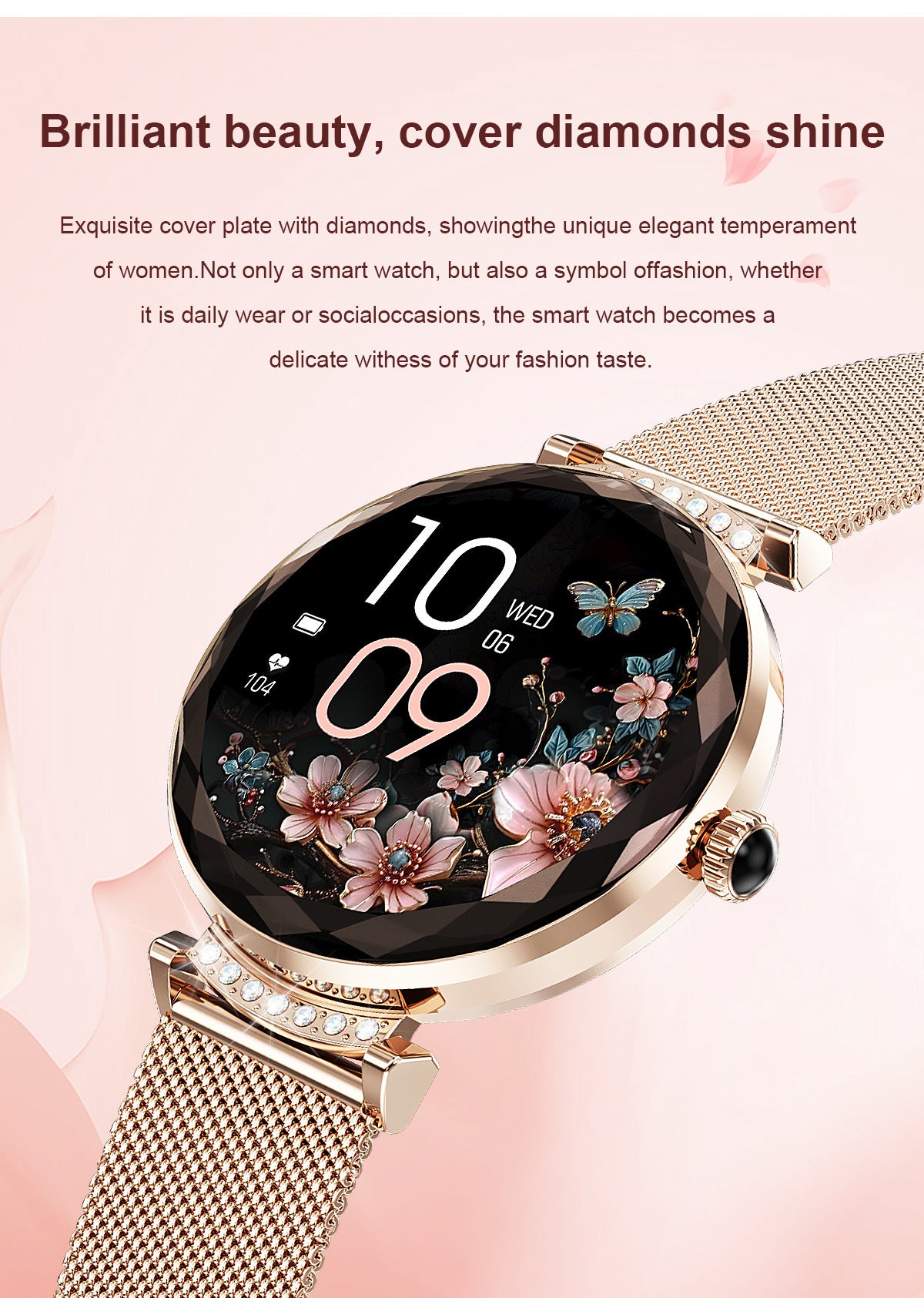 Fashionable waterproof fitness tracker for women