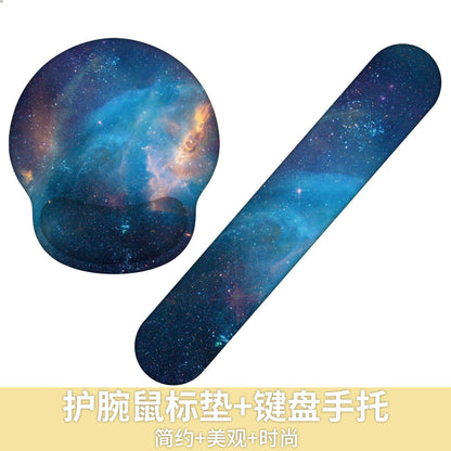 Custom Memory Foam Wrist Support Mouse Pad & Keyboard Rest for Ergonomic Comfort - Vibrant Designs