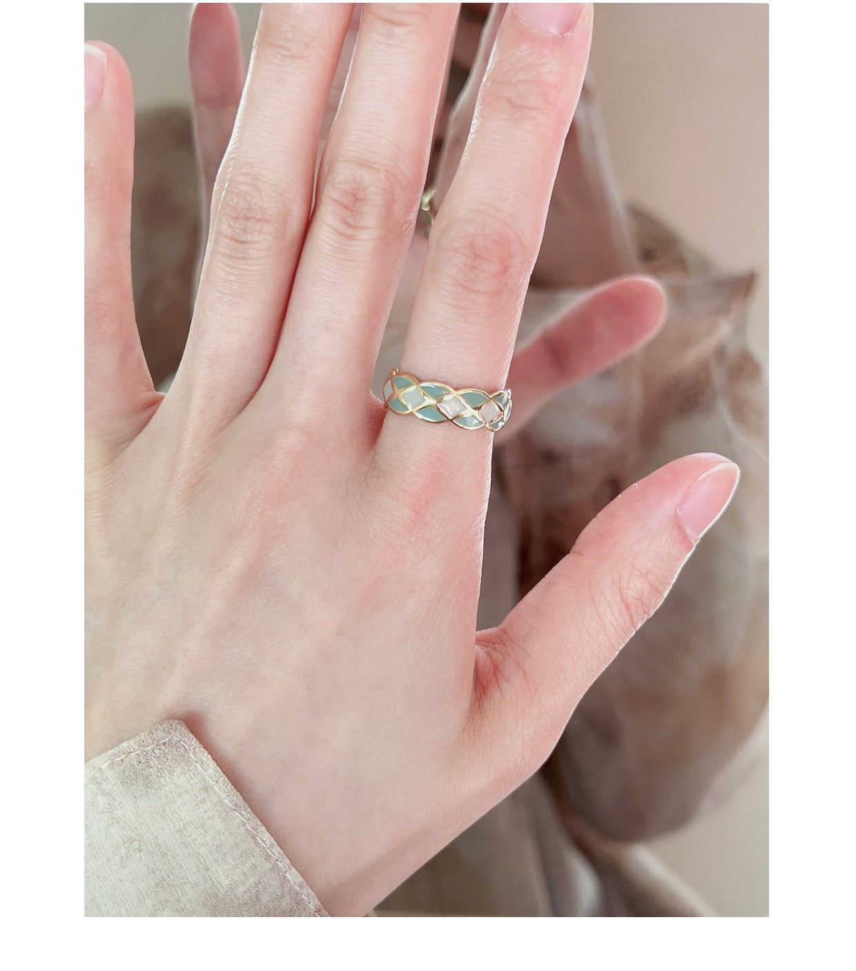 Butterfly ring with pearl for women - image 1