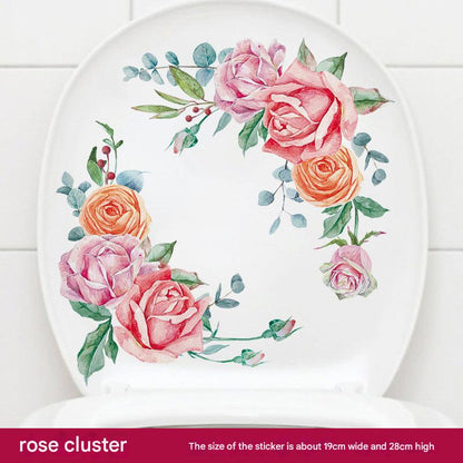 Self-adhesive vinyl toilet decoration