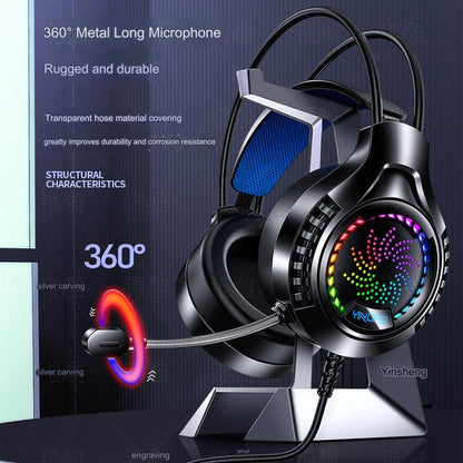 RGB Wired Gaming Headset with 7.1 Surround Sound - Q7 Model