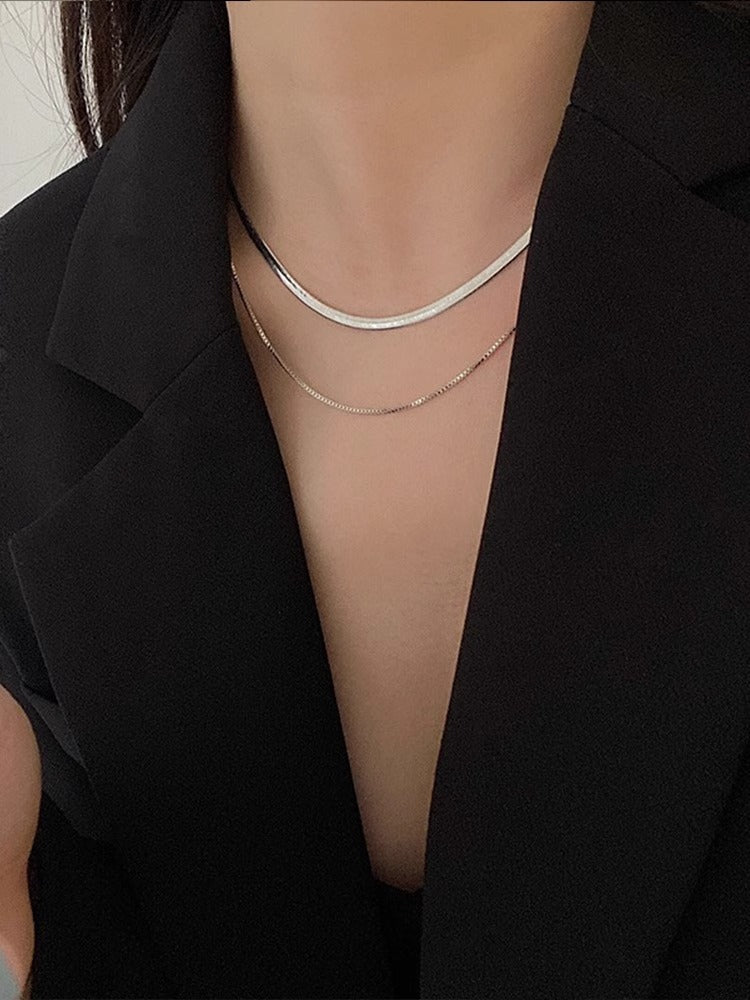 Layered Choker Necklace in Gold and Silver Image 2