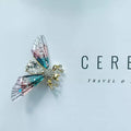 Transparent Wings Bee Brooch - Purple