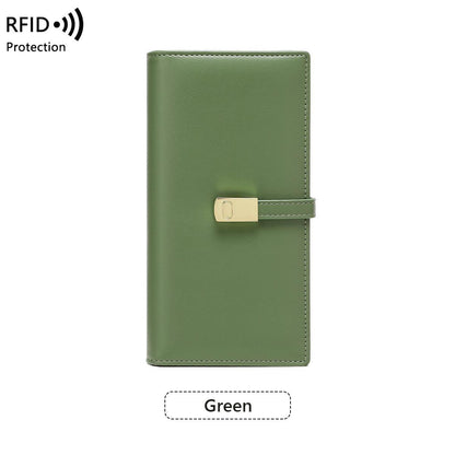 RFID-blocking women's wallet in gray