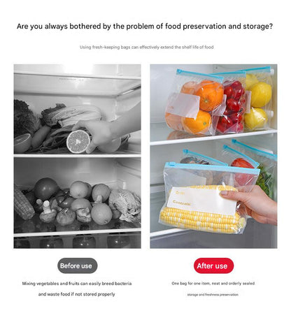 Seal food storage bags for refrigerator