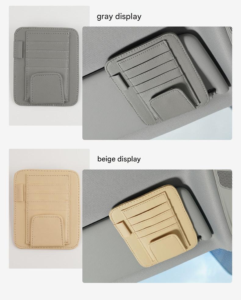 Car sunglasses holder front view