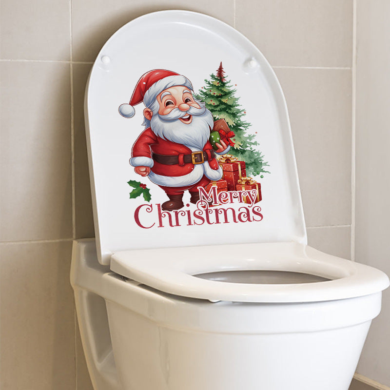 Santa Christmas toilet decal image 6