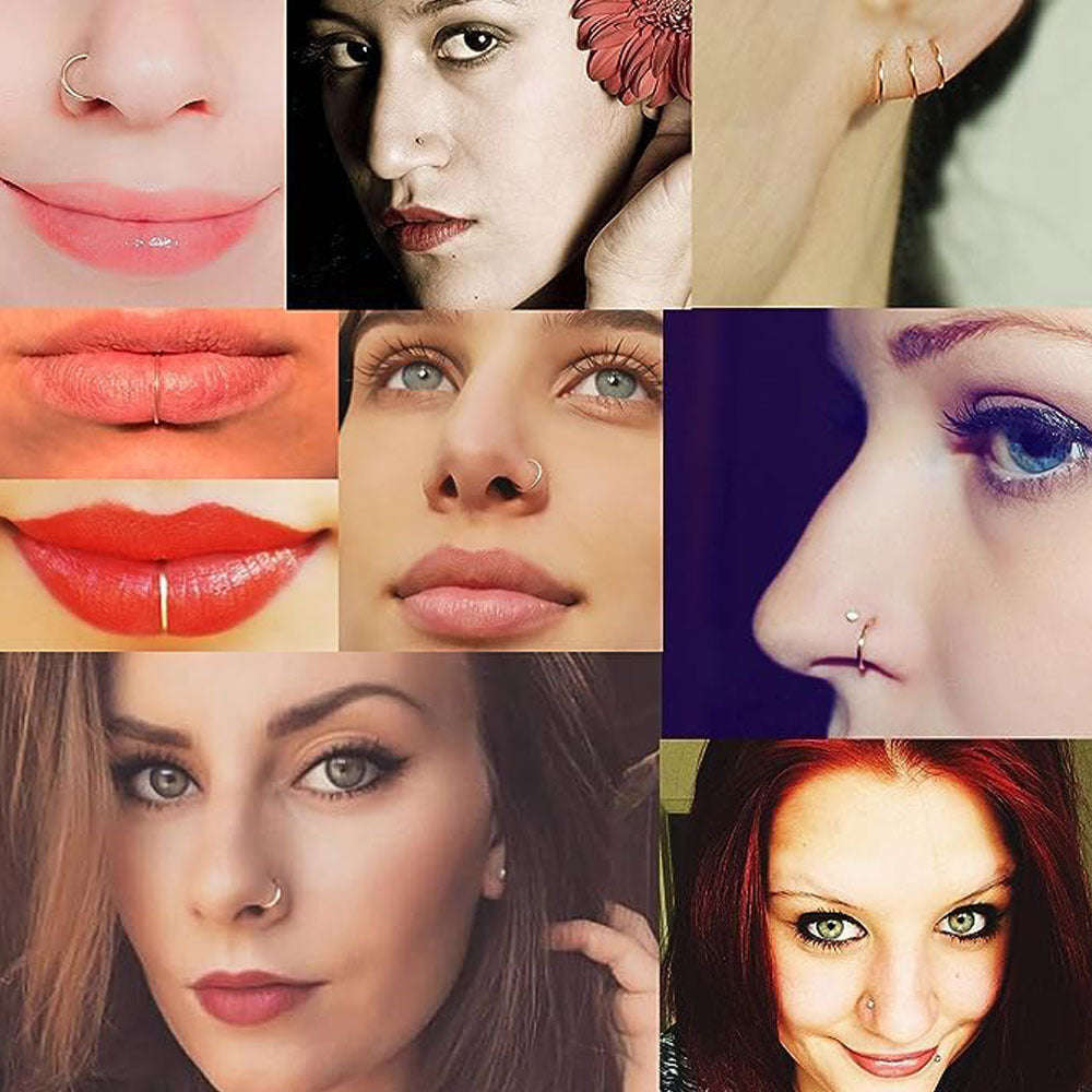 Gold color nose stud set image 3