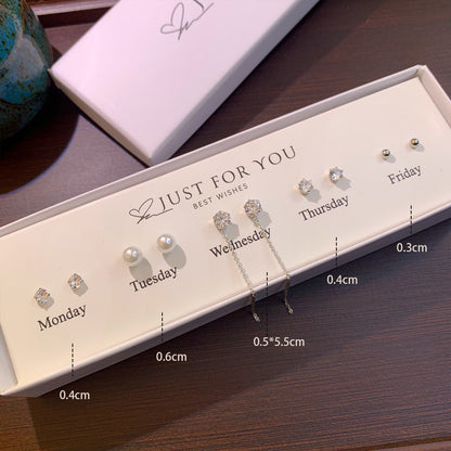 S925 silver circle stud earrings image 1