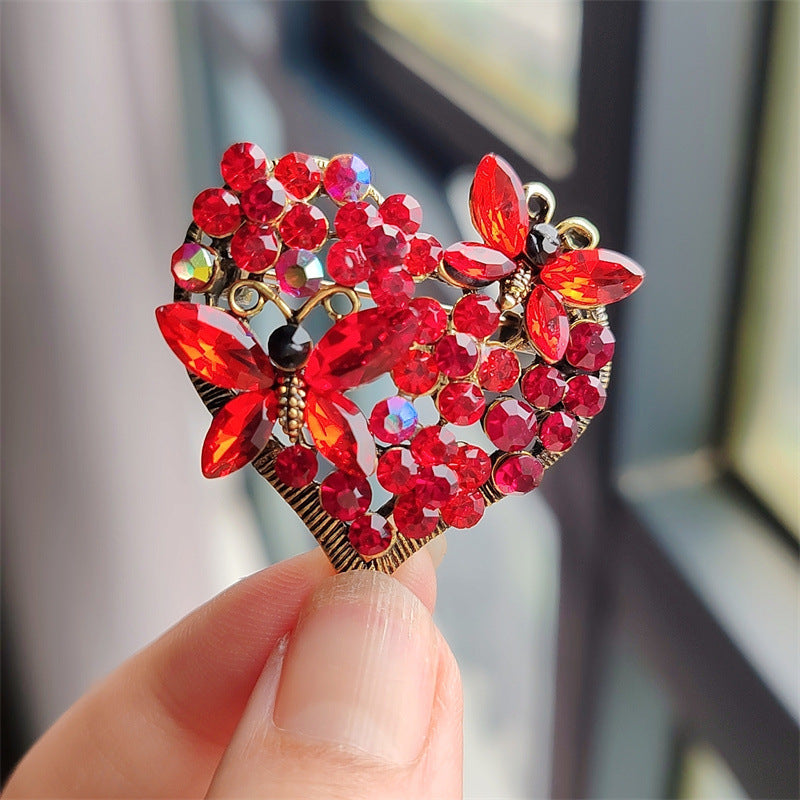 Butterfly Heart Brooch Stylish Design Image 2