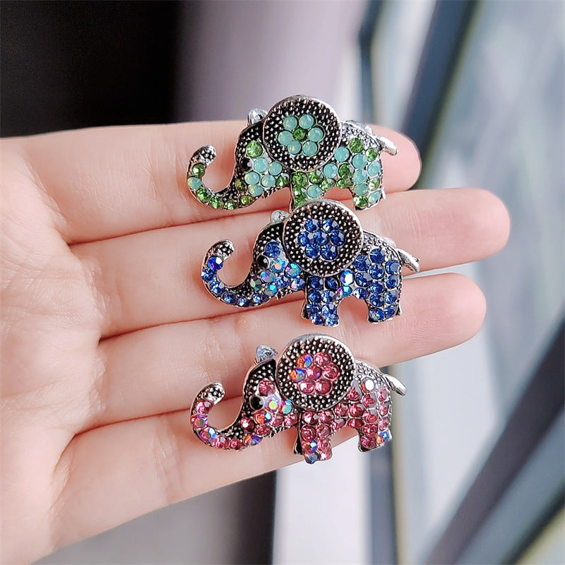 Elegant Elephant Brooch Pin image 1