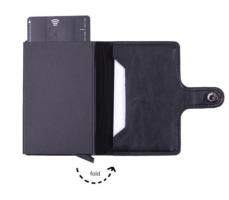 PU card holder in brown color