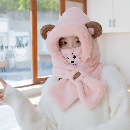 Cute bear hat for girls winter fashion