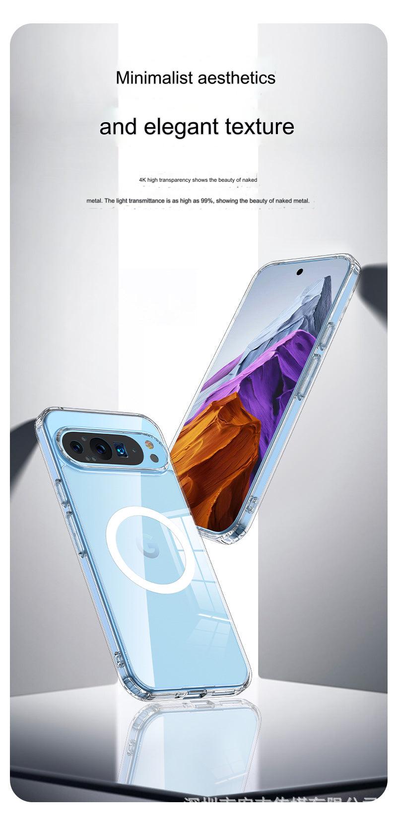 Magnetic TPU & PC Slim Case for Google Pixel 8 & Pixel 9 Series - Shockproof & Stylish Protection