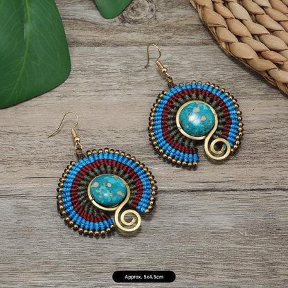 Bohemian woven earrings design 5