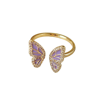 Elegant pearl butterfly ring for women - image 8