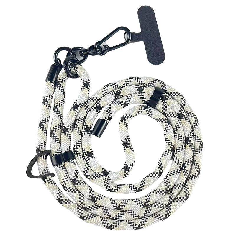 Adjustable woven phone strap in blue