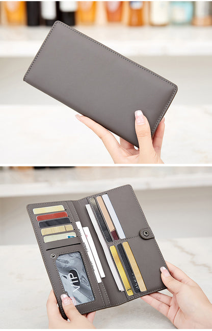 RFID blocking women's wallet side view