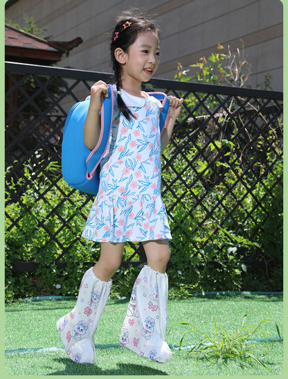 Children's waterproof overshoe blue transparent
