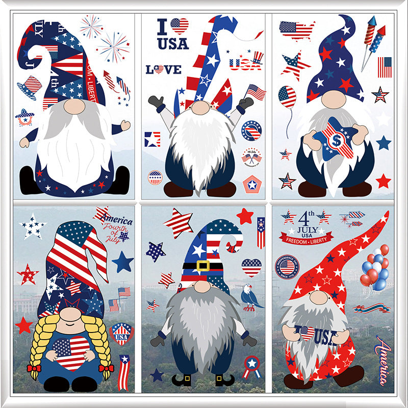 Festive gnome static cling 3