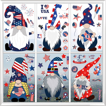 Festive gnome static cling 3