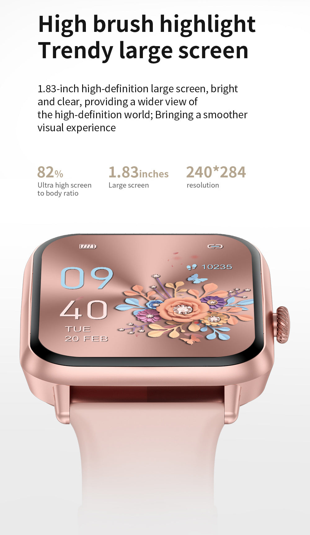 Waterproof smartwatch for fitness tracking