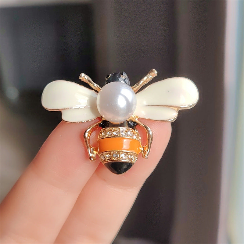 Elegant Bee Brooch on White Background Image 6