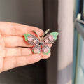 XZ0567-4 Rhinestone Butterfly Brooch - Purple
