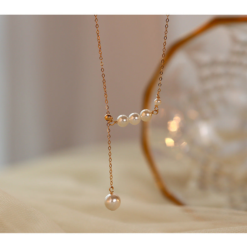 Lifestyle shot of S925 silver necklace in use