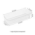 Transparent Large Long Box L (Pack of 2)