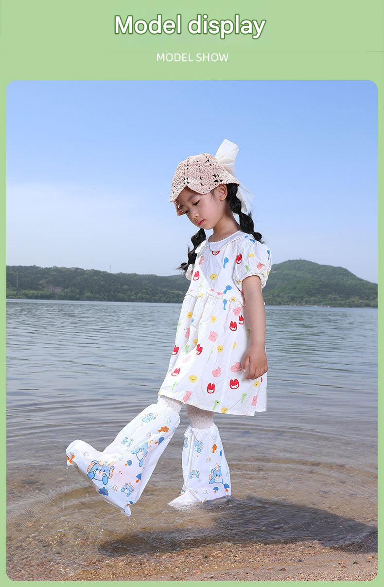 Children's waterproof overshoe dinosaur design
