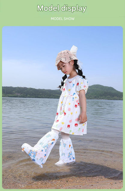 Children's waterproof overshoe dinosaur design