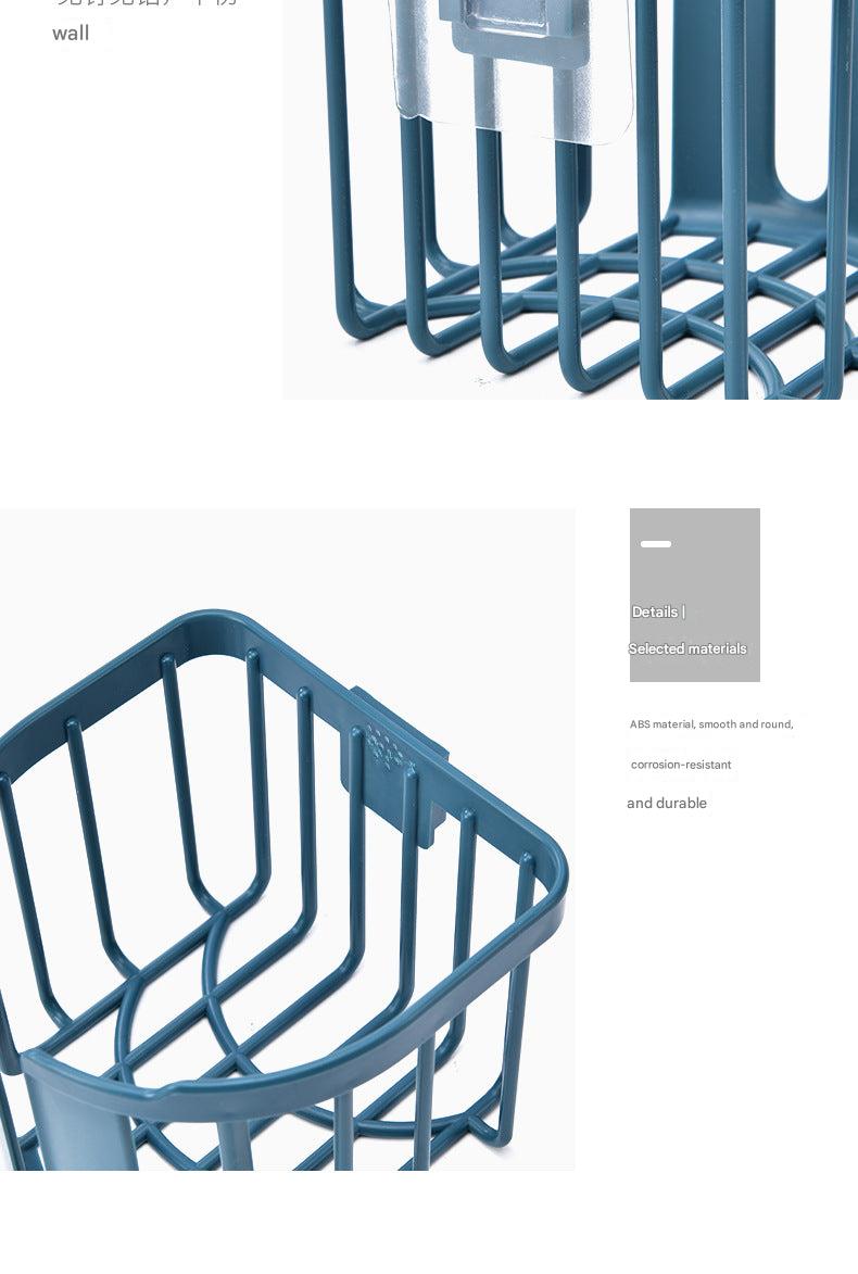 wall-mounted tissue holder in blue