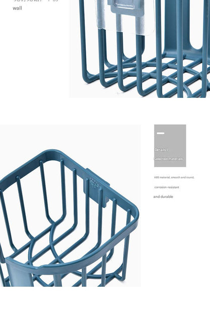 wall-mounted tissue holder in blue
